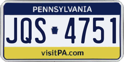 PA license plate JQS4751