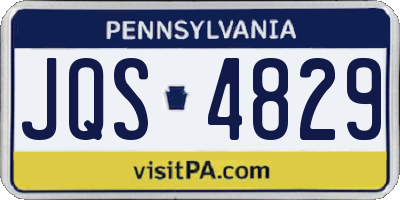 PA license plate JQS4829