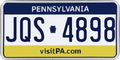 PA license plate JQS4898