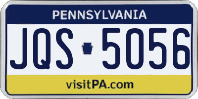 PA license plate JQS5056