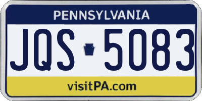 PA license plate JQS5083