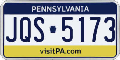 PA license plate JQS5173