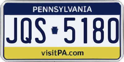 PA license plate JQS5180