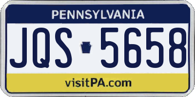 PA license plate JQS5658