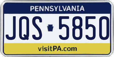 PA license plate JQS5850