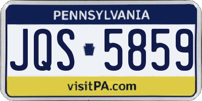 PA license plate JQS5859