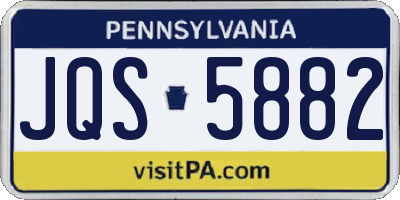 PA license plate JQS5882
