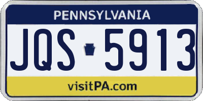 PA license plate JQS5913
