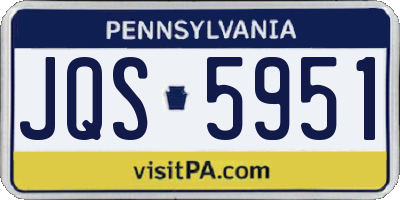 PA license plate JQS5951