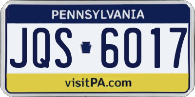 PA license plate JQS6017