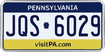 PA license plate JQS6029
