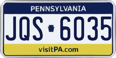 PA license plate JQS6035
