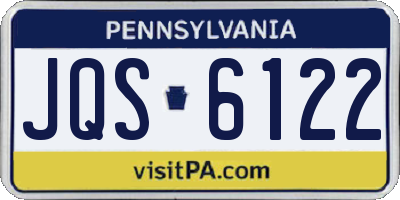 PA license plate JQS6122