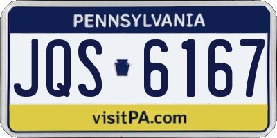 PA license plate JQS6167