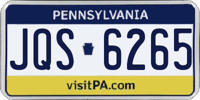 PA license plate JQS6265
