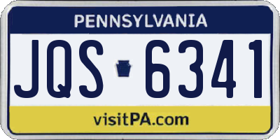 PA license plate JQS6341