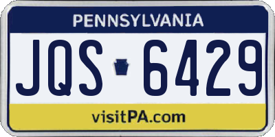 PA license plate JQS6429