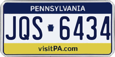 PA license plate JQS6434