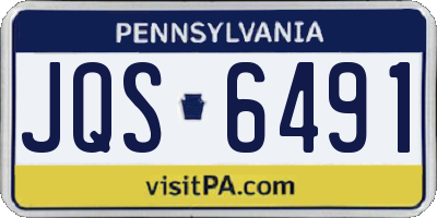 PA license plate JQS6491