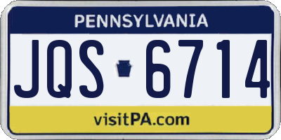 PA license plate JQS6714