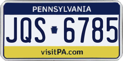 PA license plate JQS6785