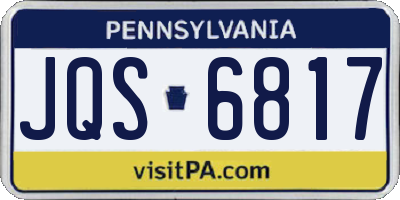 PA license plate JQS6817