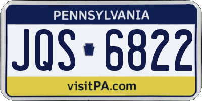 PA license plate JQS6822