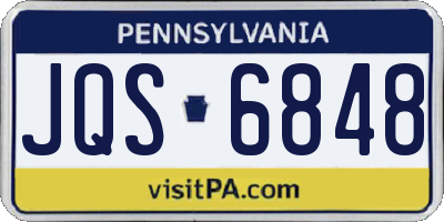 PA license plate JQS6848