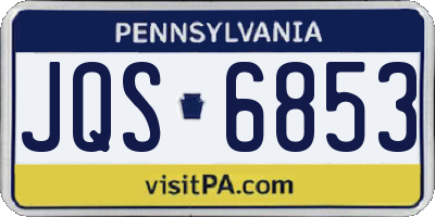 PA license plate JQS6853