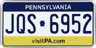 PA license plate JQS6952