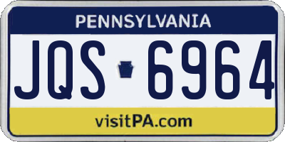 PA license plate JQS6964