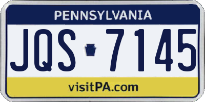 PA license plate JQS7145