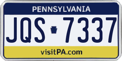 PA license plate JQS7337