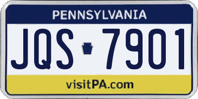 PA license plate JQS7901