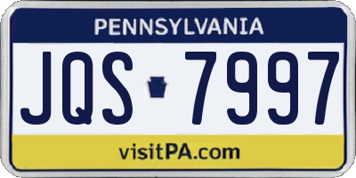 PA license plate JQS7997