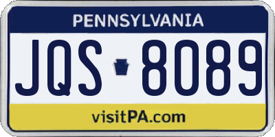 PA license plate JQS8089