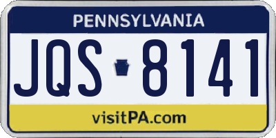 PA license plate JQS8141
