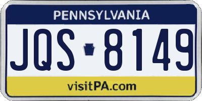 PA license plate JQS8149
