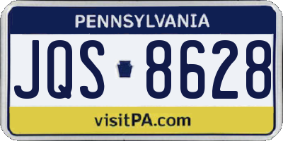 PA license plate JQS8628