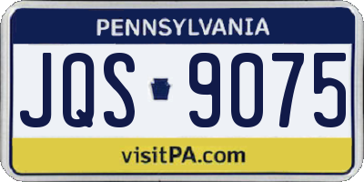 PA license plate JQS9075
