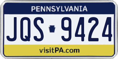 PA license plate JQS9424