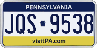 PA license plate JQS9538