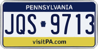 PA license plate JQS9713