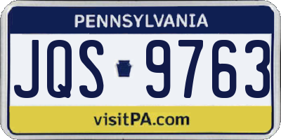 PA license plate JQS9763