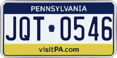 PA license plate JQT0546