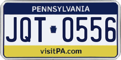 PA license plate JQT0556
