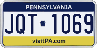 PA license plate JQT1069