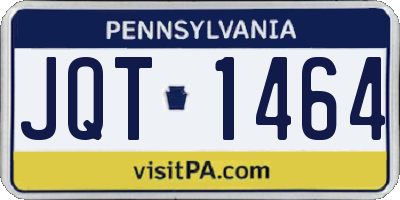 PA license plate JQT1464