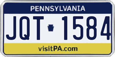 PA license plate JQT1584