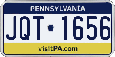 PA license plate JQT1656